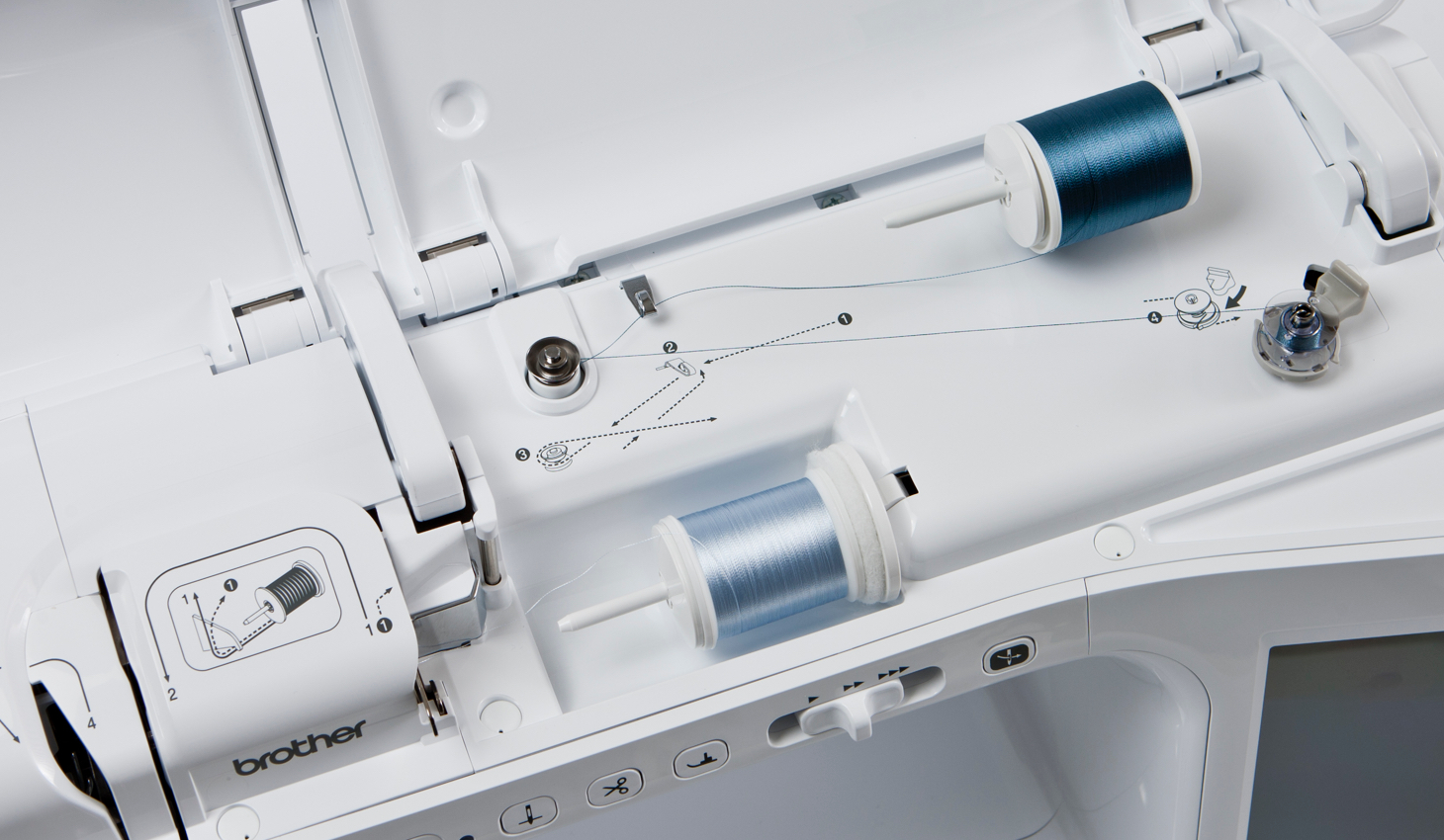 Inserting Loaded Bobbin in Brother XM2701 Sewing Machine 