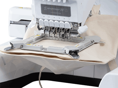 Versatile magnet frame in PR embroidery machine