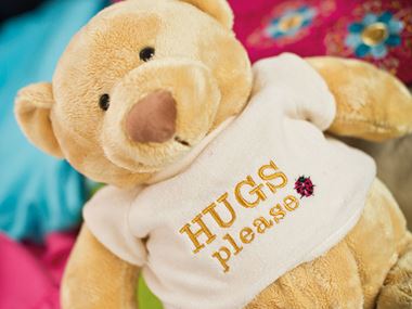 Teddybear with embroidered shirt