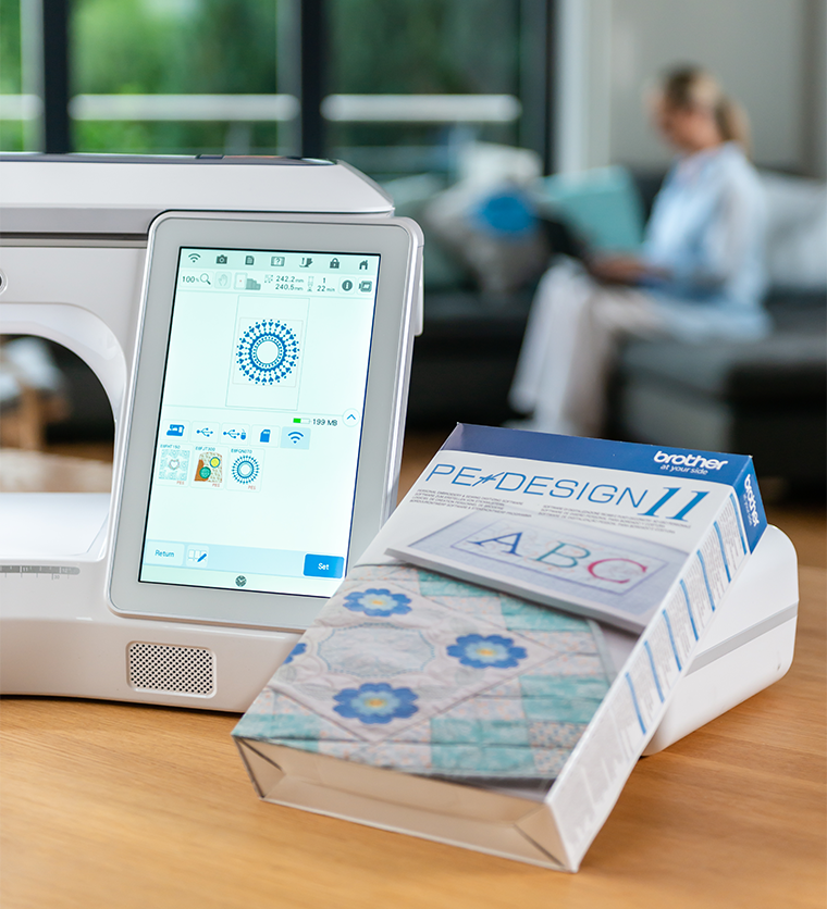 PE Design 11 zet borduurpatronen draadloos over naar Innov-is XP1