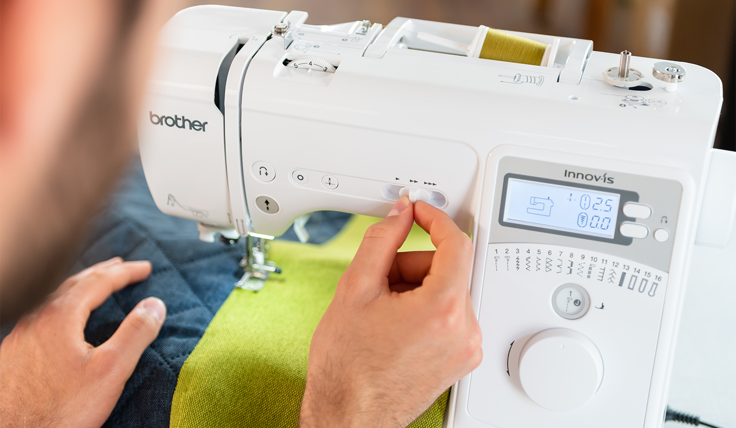 Sewing on the Innov-is A16 sewing machine