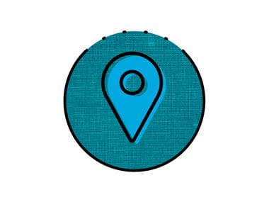 teal location pin icon