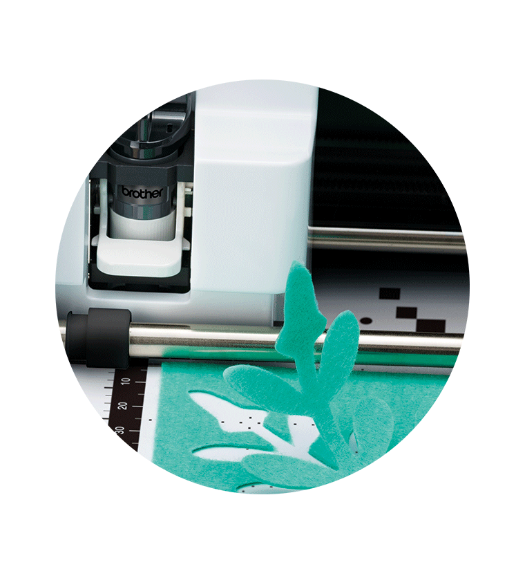Scanncut Automatisches Messer MIT ausgeschmnittenem Grünen Motiv