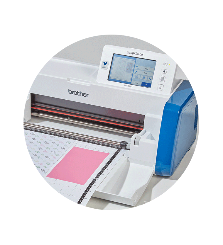 Knipsels op snijmat in ScanNCut SDX2200D