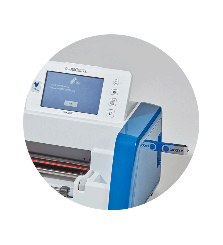 Scan rechtstreeks naar USB op de ScanNCut SDX2200D