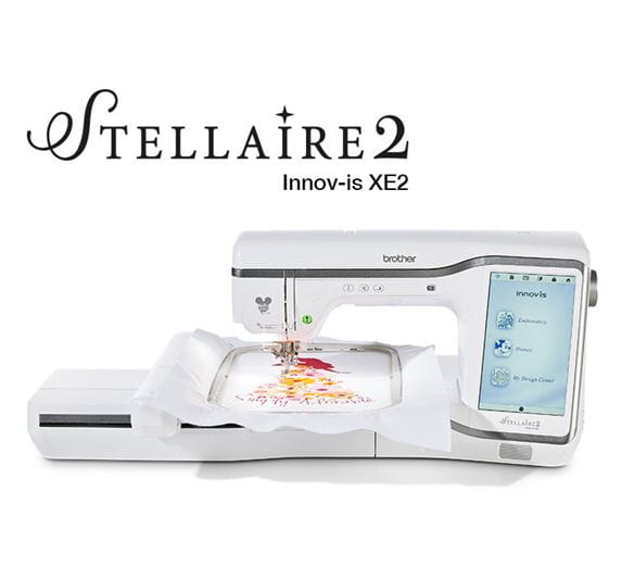 Brother Stellaire Innov-is XE1 embroidery machine with flower design