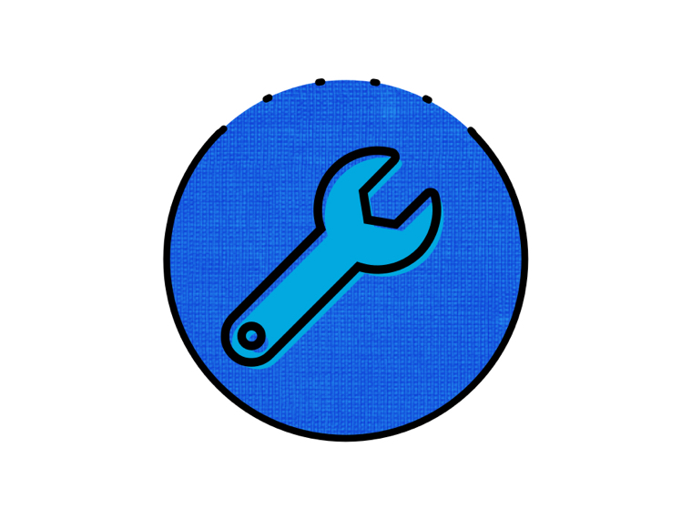 blue spanner icon