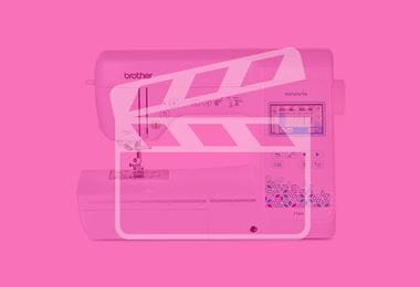 Brother f-series machine with pink overlay