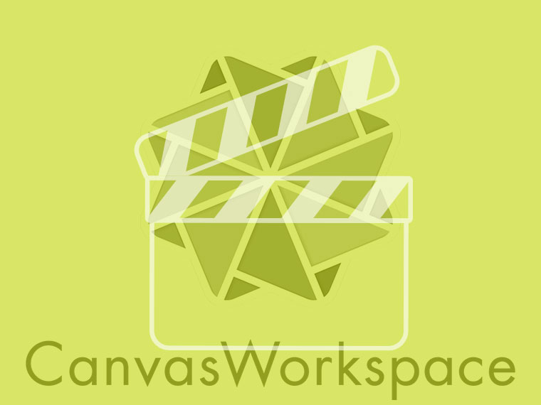 CanvasWorkspace logo with lime green overlay