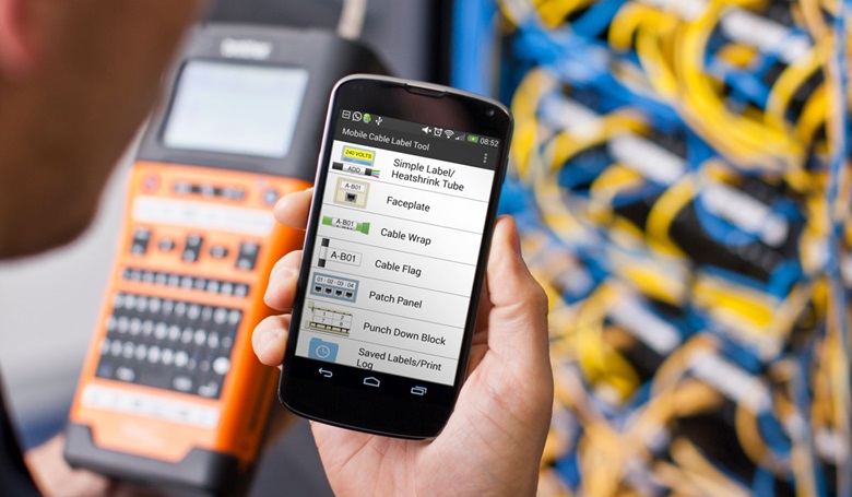 Brother Mobile Cable Label Tool app for the Brother PT-E550WNIVP label printer