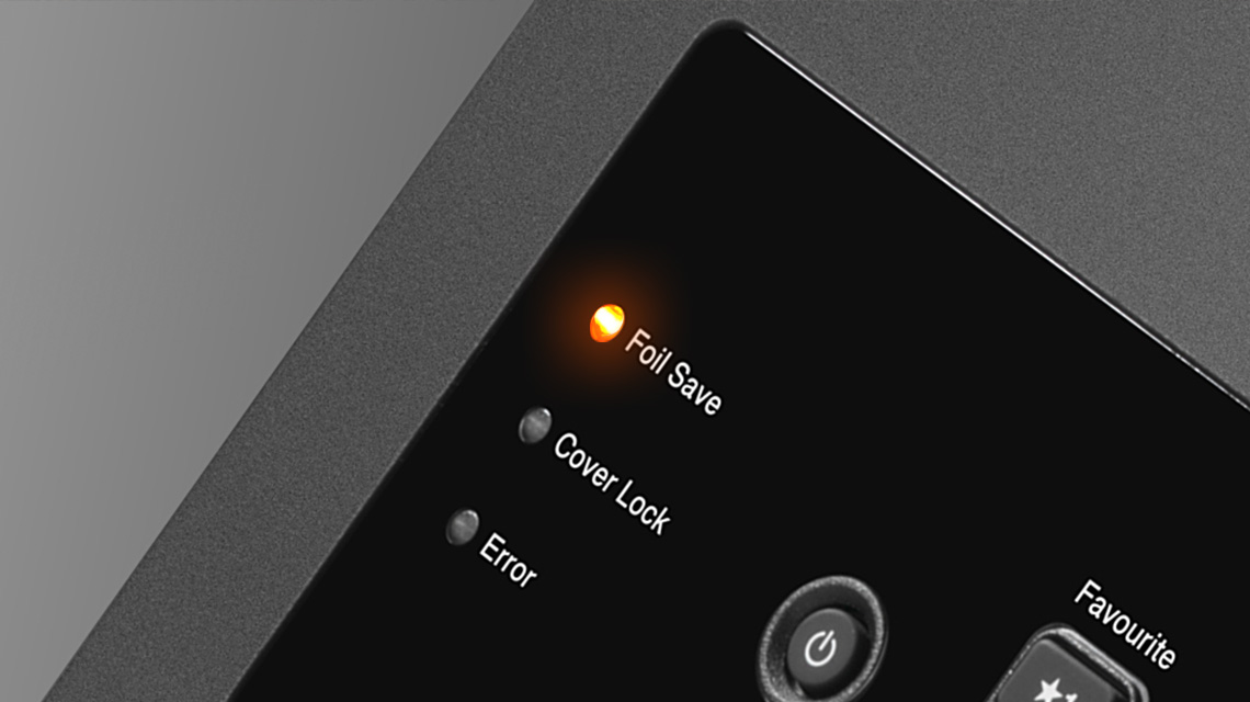 Close-up of the HAK-100 indicator lights