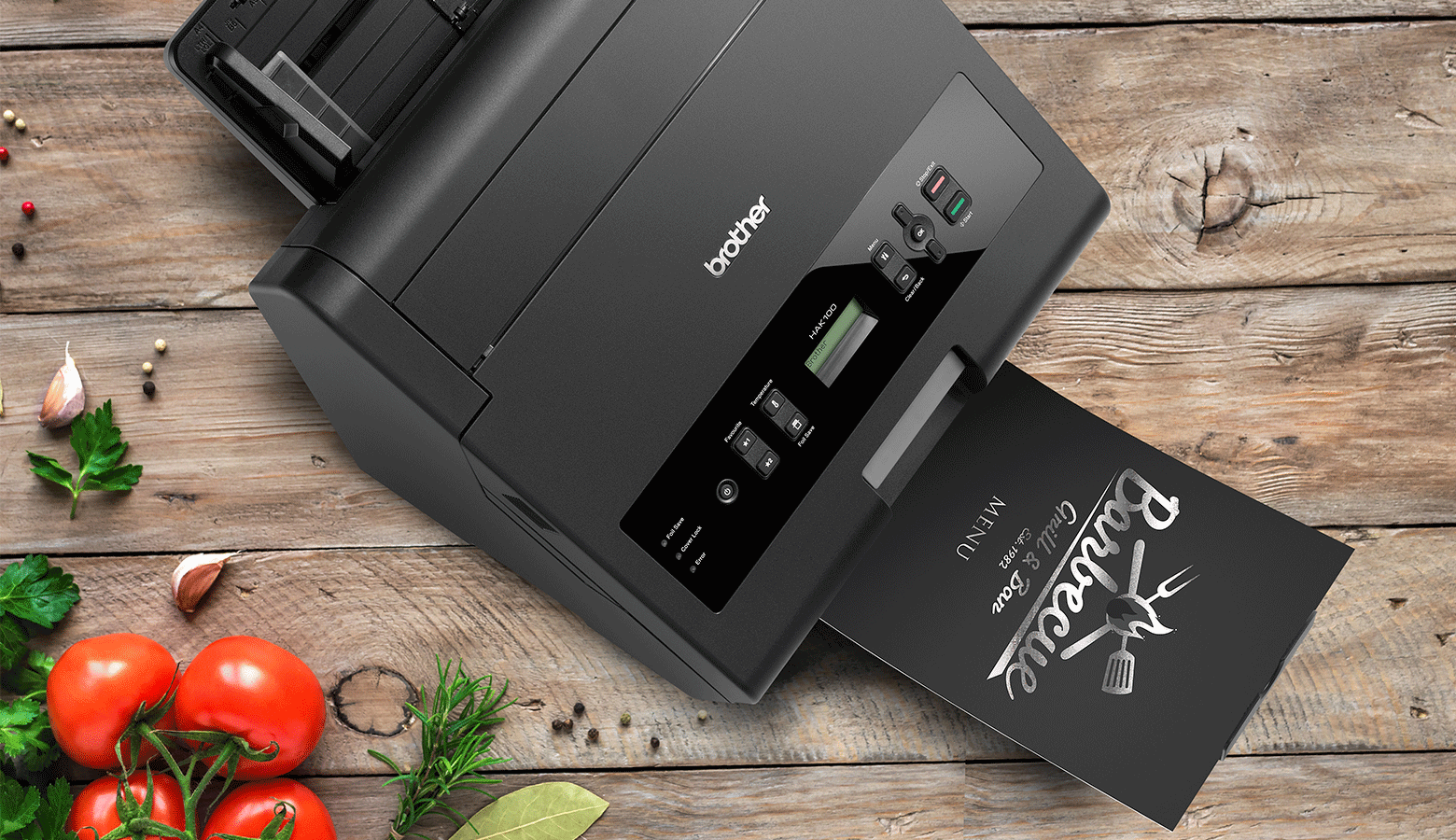 Brother foil printer at BQ setting printing menu