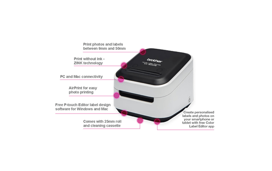 Brother® VC-500W Compact Color Label Printer H-8754 - Uline