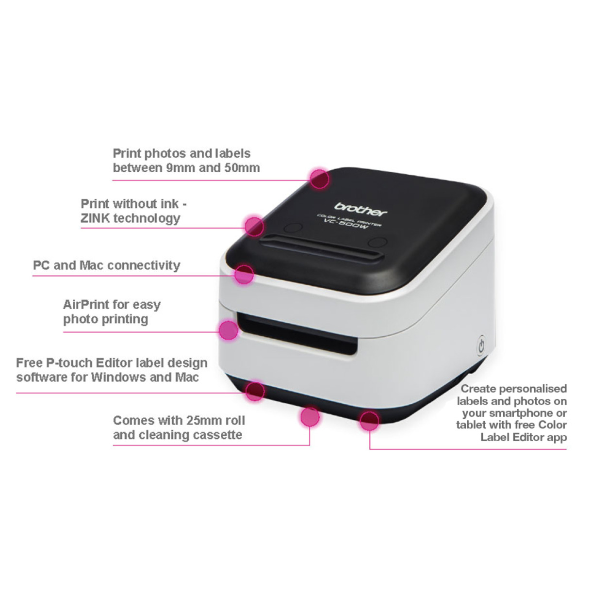 VC500W Full Colour Label Printer Brother UK