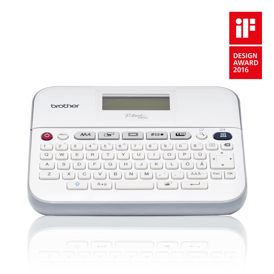 2x 0.7" Schriftband Kompatibel mit Brother P-Touch PT-D400 TZ-445 Weiß auf Rot 