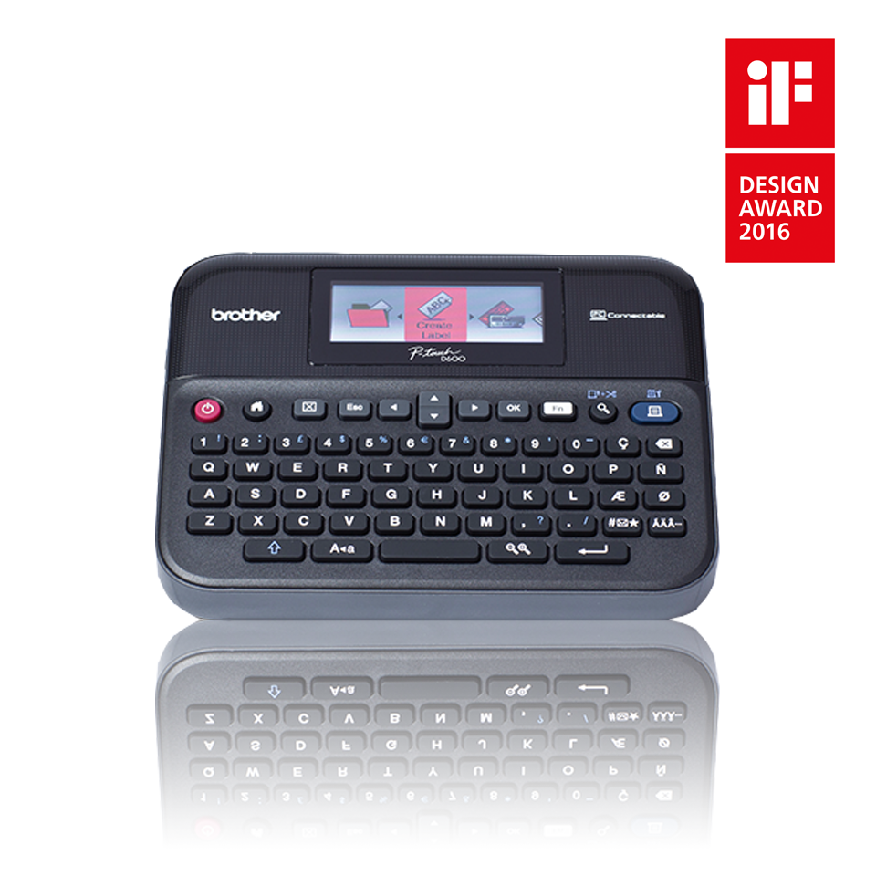 tlačiareň P-touch PT-D600VP s logom Design Award