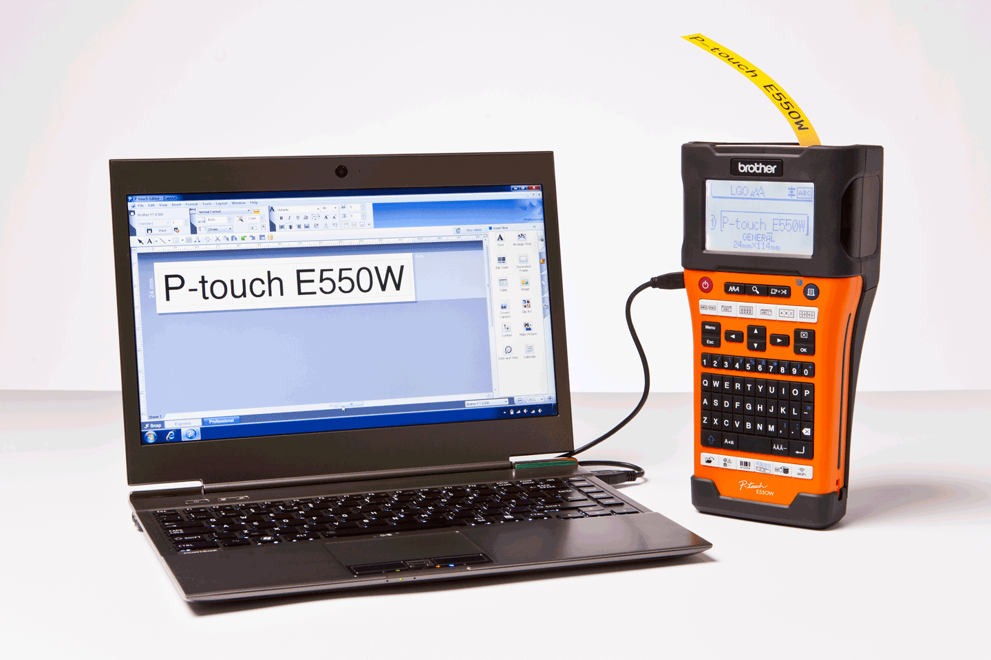 PT-E550WNIVP network infrastructure label printer kit 6