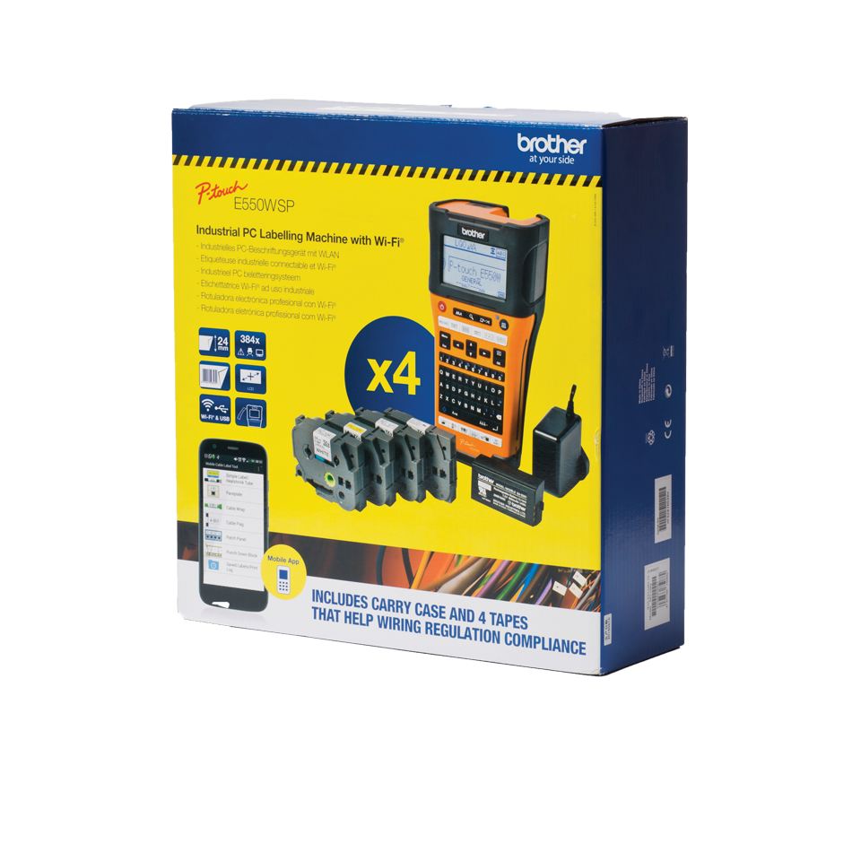 PT-E550WSP industriāla uzlīmju printera komplekts 2