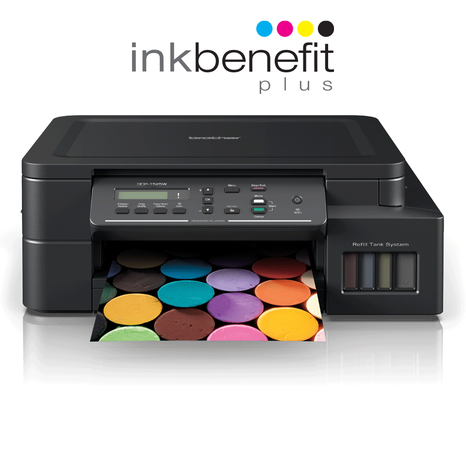 DCP-T525W barvna brizgalna večfunkcijska naprava 3-v-1 Brother InkBenefit Plus