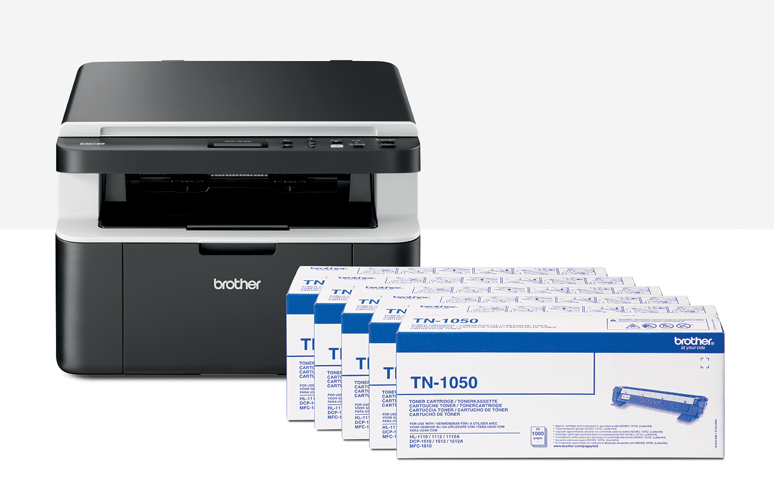 All-In-Box | | Brother DCP-1612W Laserdrucker Brother All-In-One