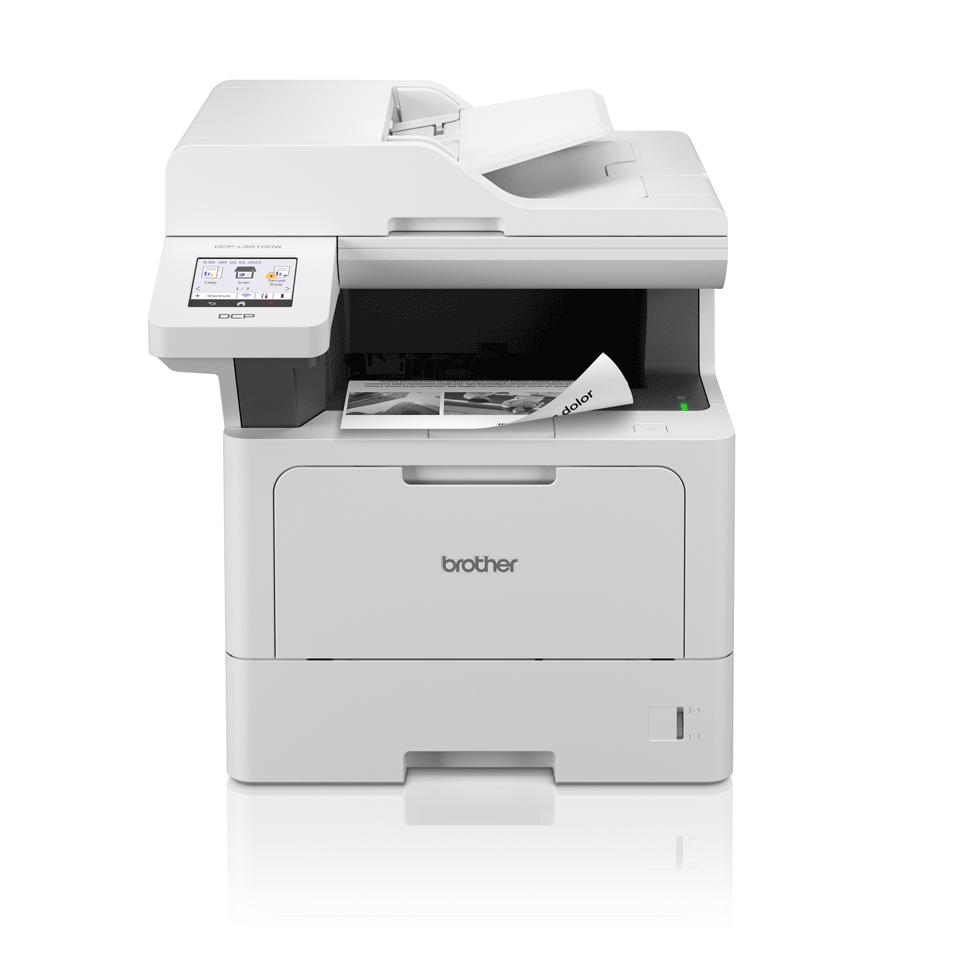 DCPL5510DW facing forward with document