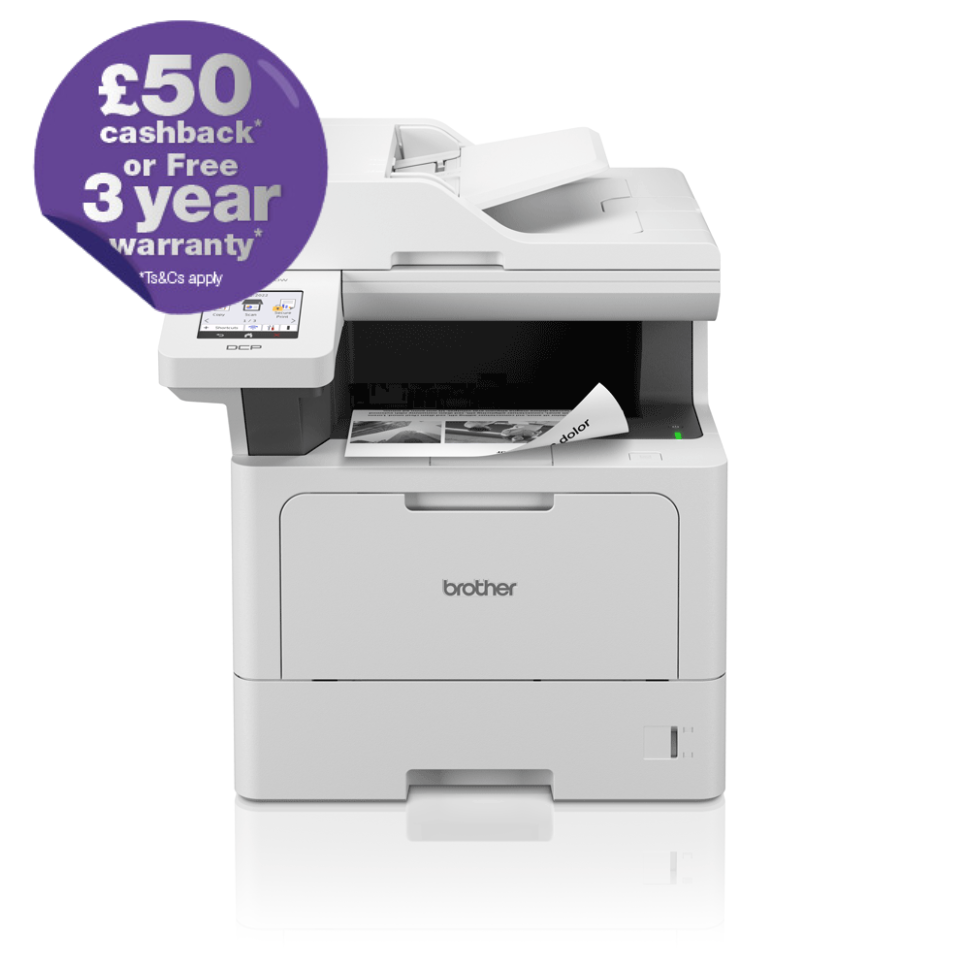 DCPL5510DW facing forward with document