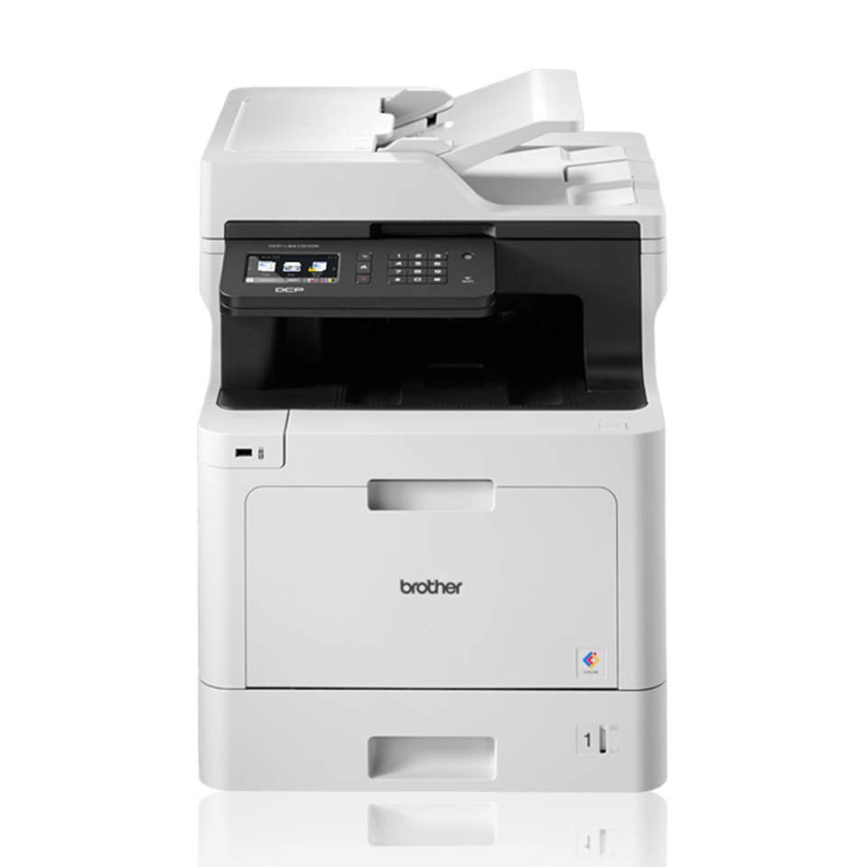 DCPL8410CDW multifunction print, copy and scan colour laser printer with BLI recommended, IF Design award, Pantone logo