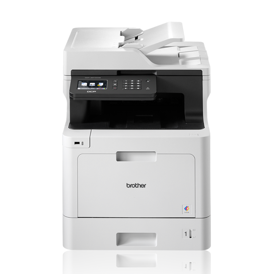 DCPL8410CDW multifunction print, copy and scan colour laser printer with BLI recommended, IF Design award, Pantone logo