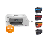 DCP-J1100DW All In Box Bundle. Wireless 3-in-1 Colour Inkjet Printer 