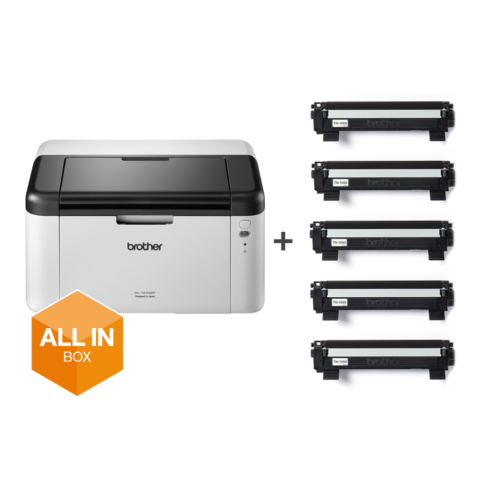 HL-1210W All in Box Bundle - Wireless mono laser printer