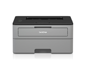 Compact mono laser printer facing front