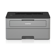 Compact mono laser printer facing front