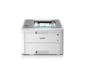 HL-L3210CW colour LED wireless printer front facing with paper