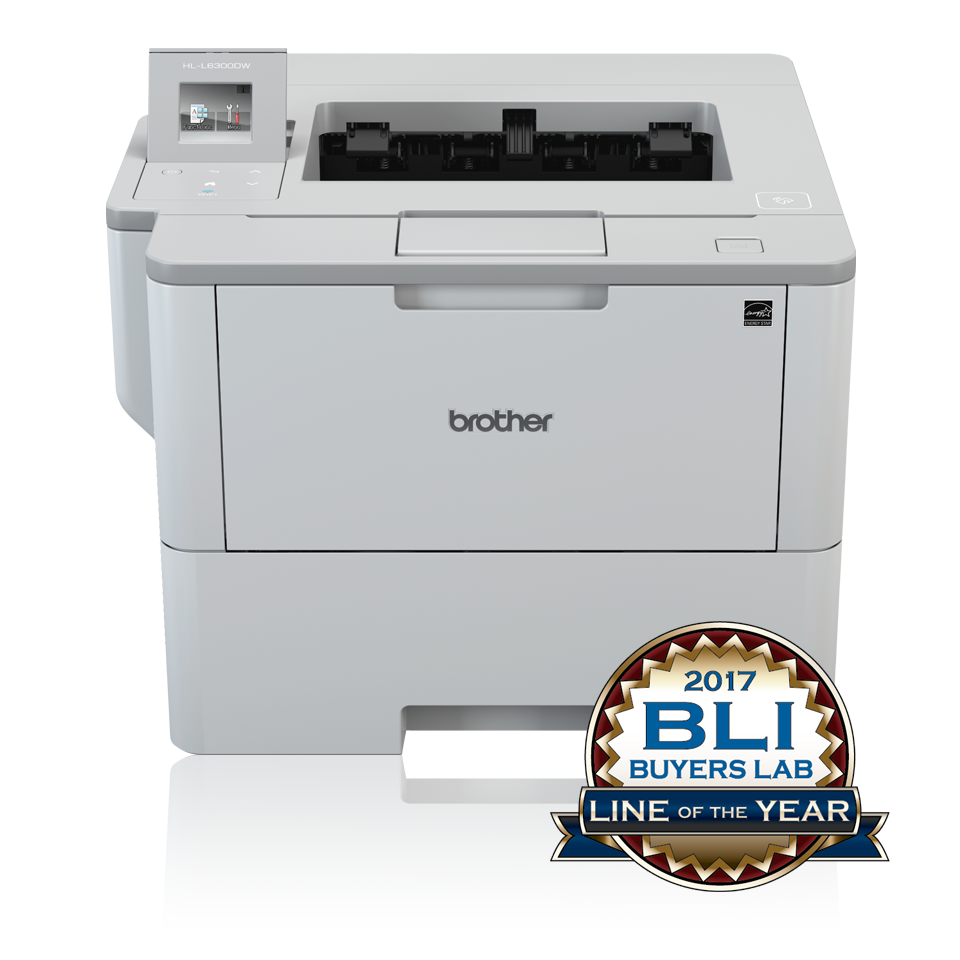 Brother HLL6300DW sort-hvitt laserskriver med BLI Buyers Lab Line of the year logo