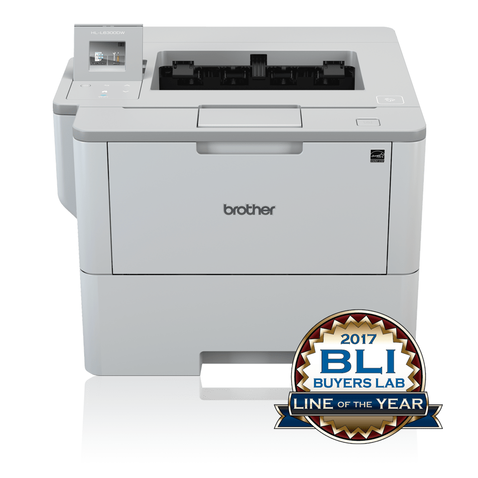 HLL6300DW front view with BLI Line of the Year logo