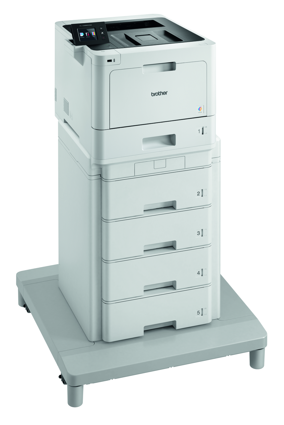 Brother HL-L8360CDWMT profesionāls krāsu, abpusējas drukas, bezvadu tīkla lāzerdrukas printeris + torņveida padeve + torņveida padeves savienotājs 3