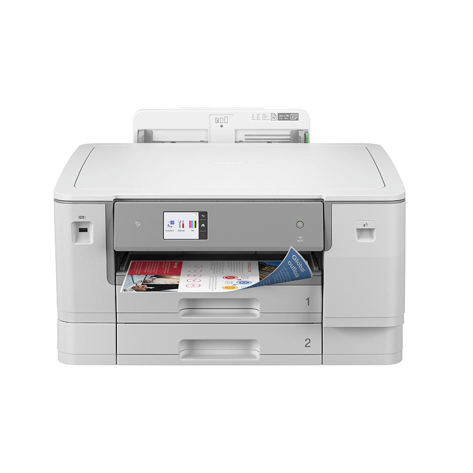 HL-J6010DW-mustesuihkutulostin edestä kuvattuna