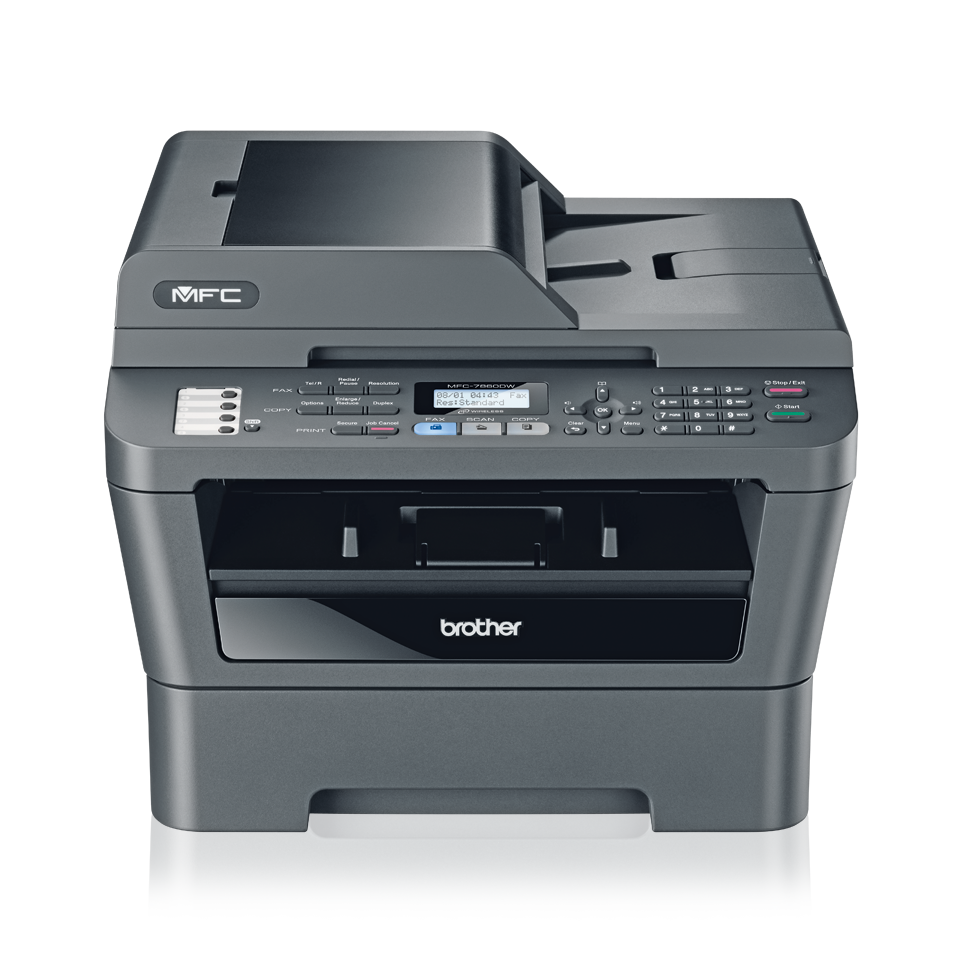 Sort/hvid alt i én laserprinter Brother MFC 7860DW