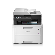 MFCL3730CDN colour LED network printers front facing with paper