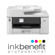 Brother MFC-J2340DW front view with InkBenefit Professional logotype