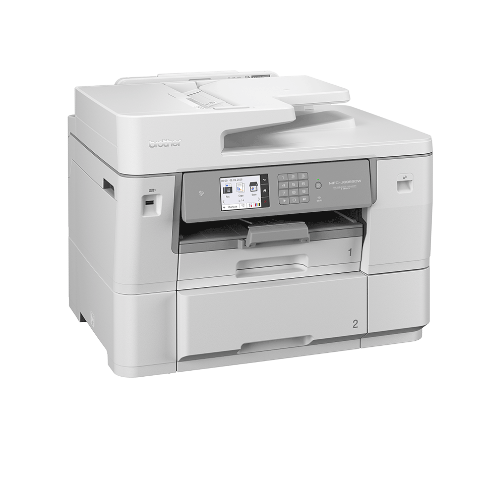 Impresora multifunción  Brother MFCJ6959DWRE1, Impresión a gran formato,  Fax y escáner, Hasta 30 ppm, Doble cara, 512MB, Blanca