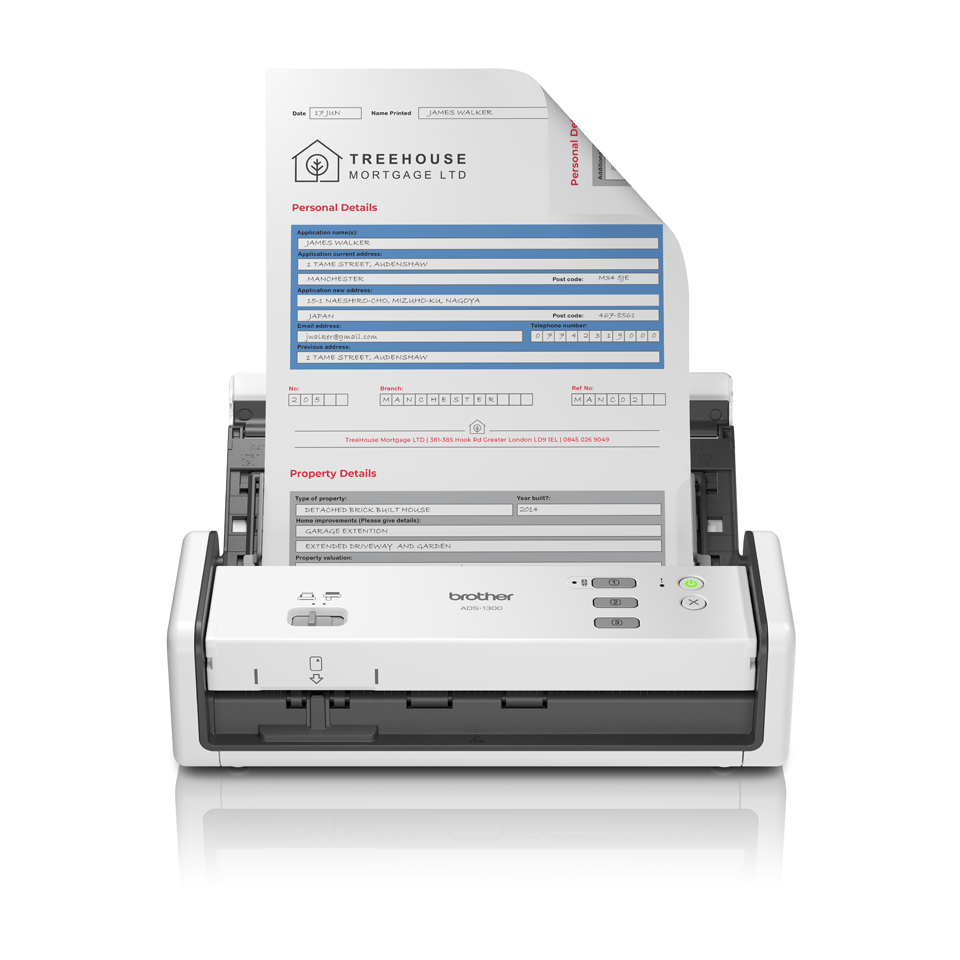 Scanner per documenti portatile Brother ADS-1300