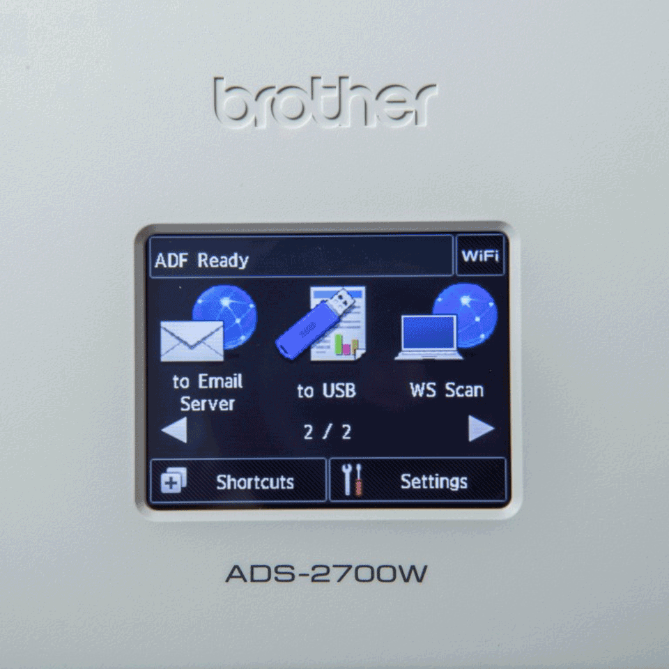 ADS-2700W Scanner documentale con rete cablata e wireless 8