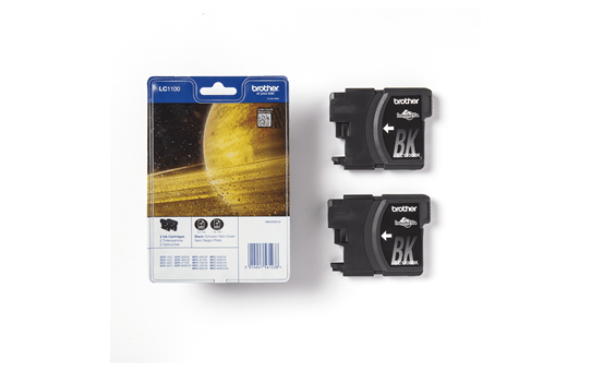 Genuine Brother LC1100BKBP2 Ink Cartridge Twin Pack - Black 3