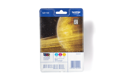 Genuine Brother LC1100RBWBP Ink Cartridge Rainbow Blister Pack