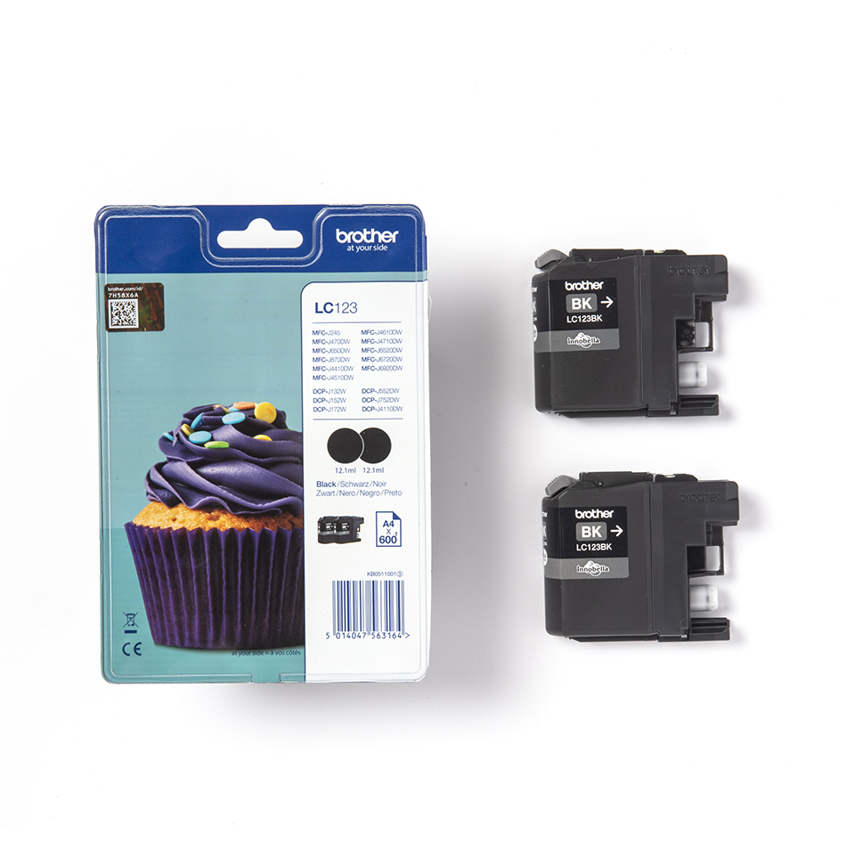 Original Brother LC-123BK Twin Pack 3
