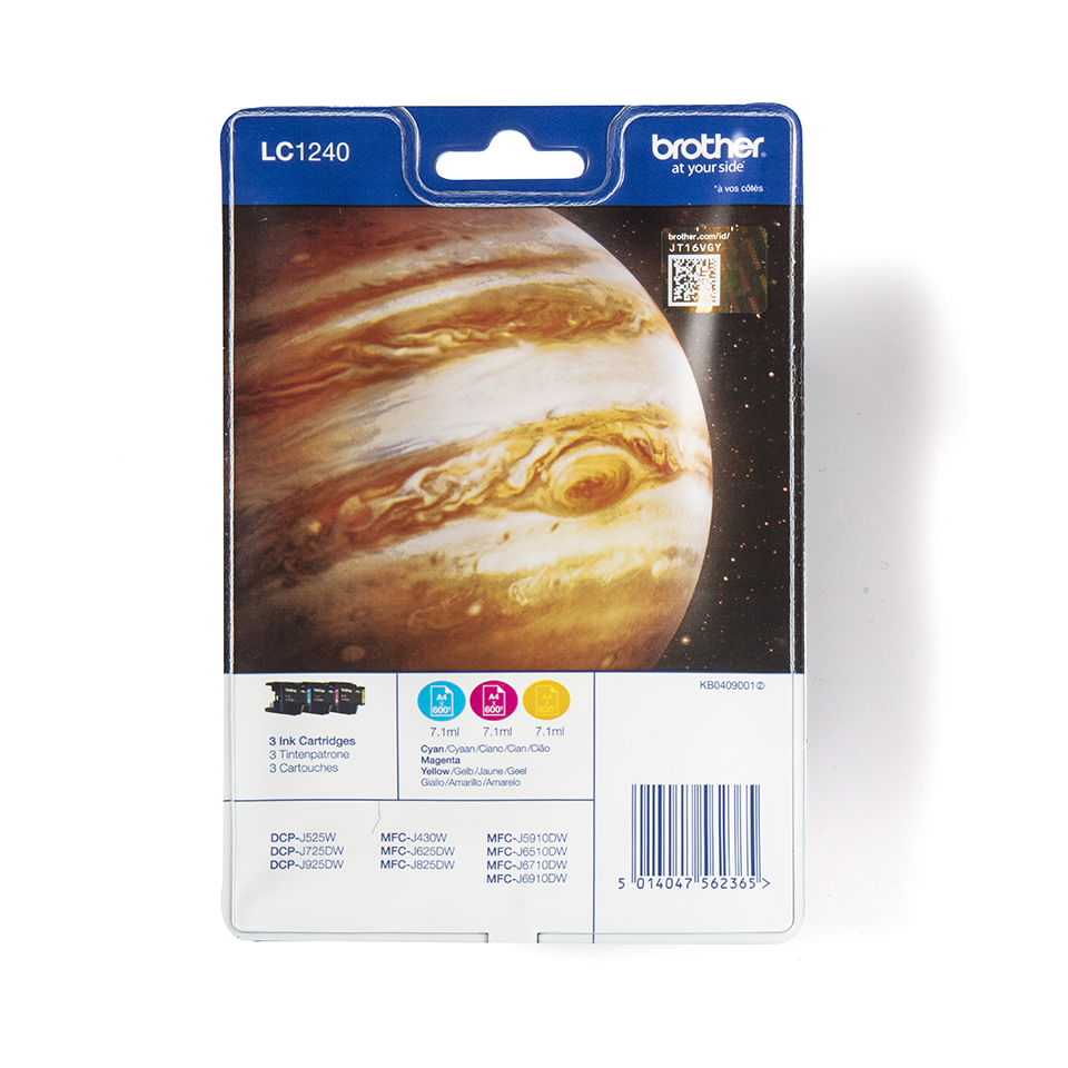 LC1240RBWBP Brother genuine ink cartridge multi pack front image