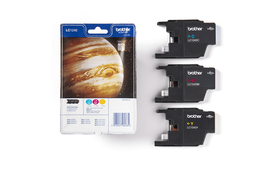 Genuine Brother LC1240RBWBP Ink Cartridge Rainbow Blister Pack 3