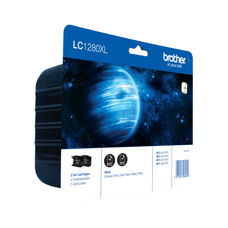 LC-1280XLBKBP2 inktpatronen pack - 2x zwart