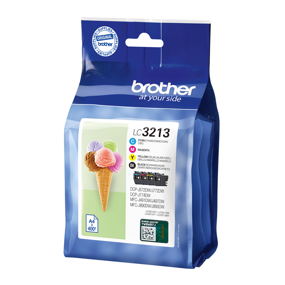 Genuine Brother LC3213VAL ink cartridges - black, cyan, magenta, yellow 2